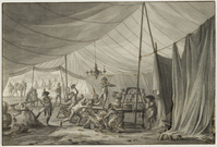 X 040-21
<br/>
Tentinterieur met vechtpartij en bordeelscene
<br/>
<em>Langendijk, Dirk (1748-1805)</em>